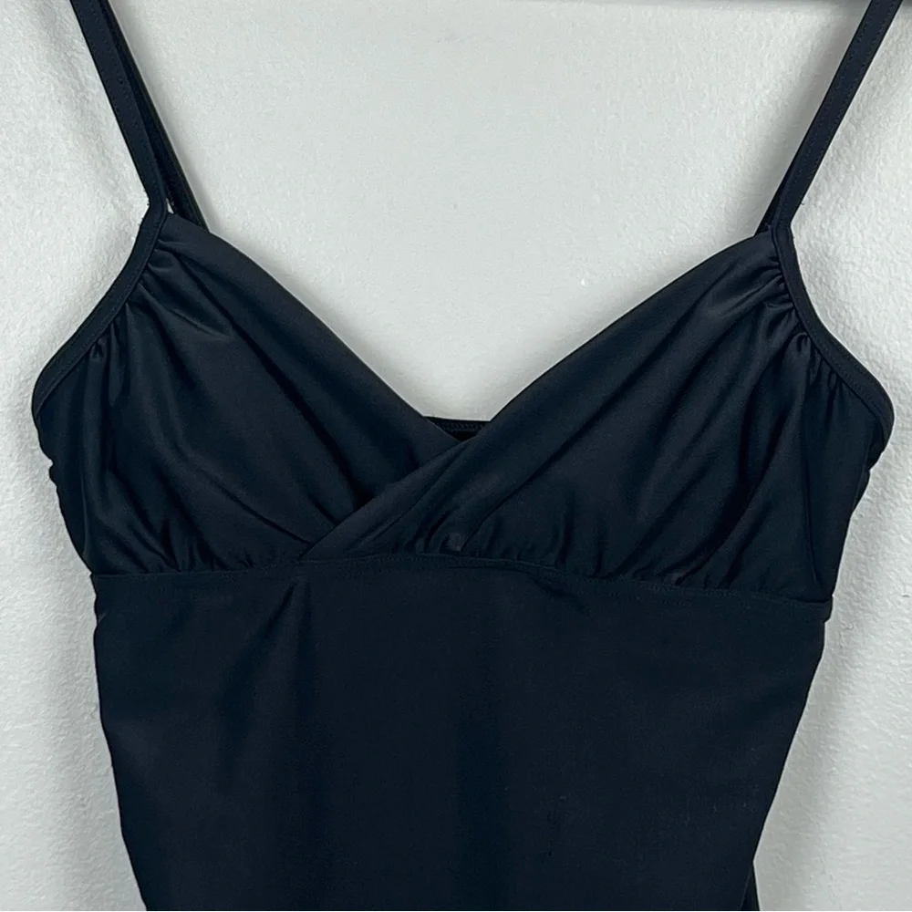 Calvin Klein black modest 1 piece swimsuit, size 10.